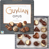 Belgian Chocolate Gift Box by GuyLian, 6.35 oz, 16 pc Opus Luxury Assortment, Premium Gourmet Chocolate, Milk, White & Dark Candy Treat for Women