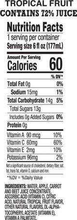 Good2grow Tropical Fruit and Veggie Blend, 6 Fluid Ounce -- 12 per case.