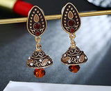 New Micro Wax Inlay Drop Earrings Women Luxury Wedding Fashion Jewelry Earring (Coffee)
