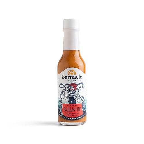 Barnacle Foods Bullwhip Kelp Hot Sauce | Made in Alaska | Delicious Savory Umami Flavor & Medium Heat | Superfood with Vitamins & Minerals | Great