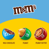M&M'S Milk Chocolate, Peanut, and Peanut Butter Candy Variety Pack, Individually Wrapped Full Size Pack of 18 Bulk Candy Chocolate for Parties, Baking
