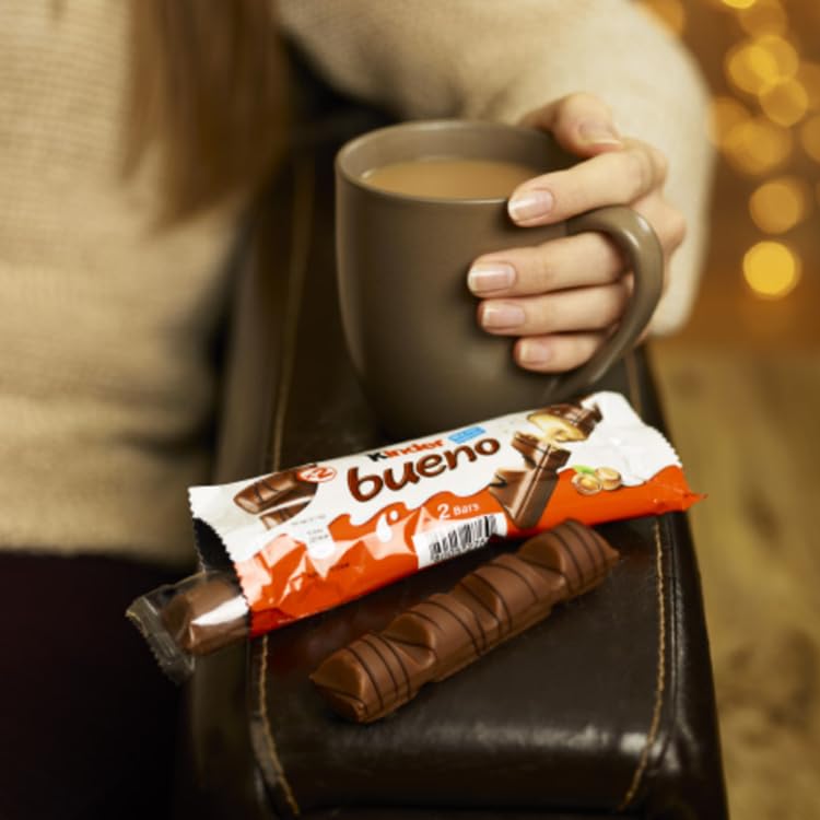 Ferrero Kinder Bueno Wafer Cookies, 1.5 Ounce (43 g) (Pack of 30)