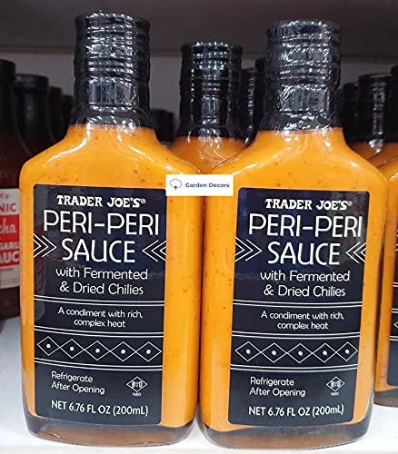 3 Set - Trader Joe's Peri-Peri Sauce with Fermented & Dried Chilies 6.76fl oz 200ml (Two Bottles)