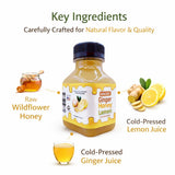 Ginger Lemon & Honey Concentrate Juice by Annoor |8.5 Fl Oz | NFC | No pulp. Easy to mix | Use in Detox Water, Refreshers, Ginger Lemon Tea