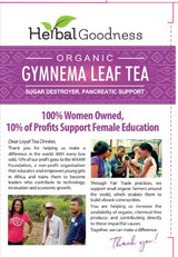Gymnema Leaf Tea | 100% Organic Herbal Tea for Healthy Metabolism | Natural Sweet Cravings Support | Caffeine-Free, Keto-Friendly, Vegan, Gluten