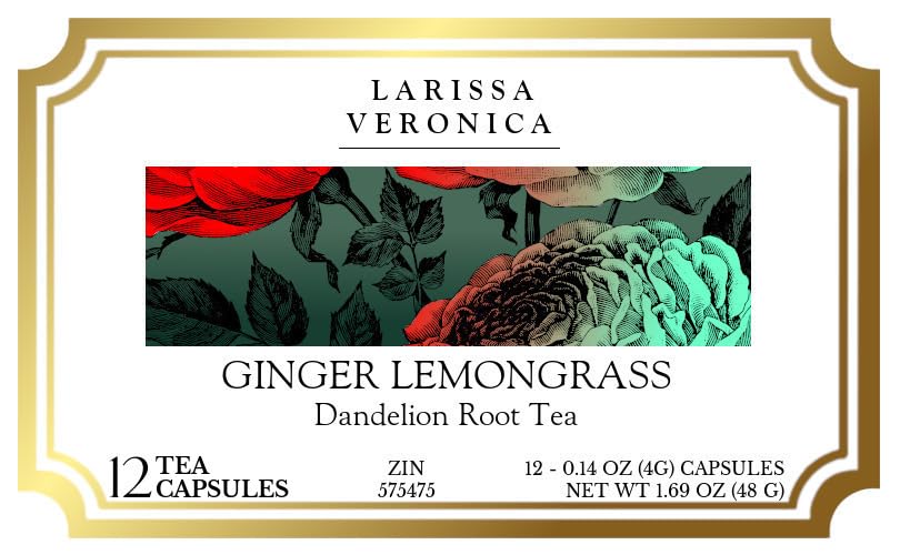Ginger Lemongrass Dandelion Root Tea (Single Serve K-Cup Pods) (12 pods, ZIN: 575475) - 3 Pack