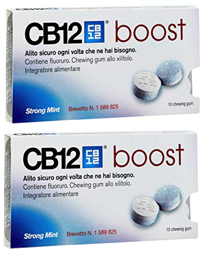 CB12 Boost Sugar Free Gum - Strong Mint (2 x Packs) by Unknown