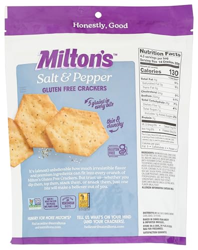 Miltons Craft Bakers Salt & Pepper Crackers, 4.5 Oz