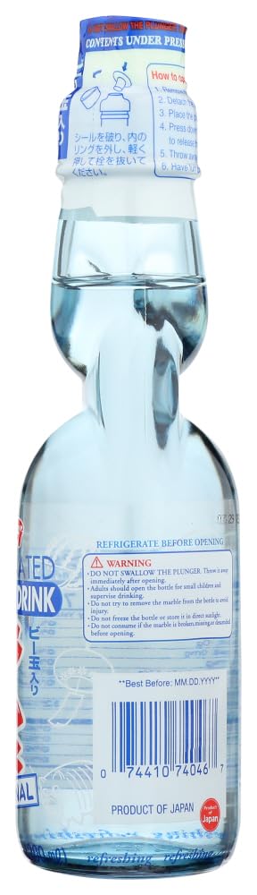 Shirakiku Ramune Carbonated Drink - Original, 6.76-Ounce Bottle (Pack of 3)