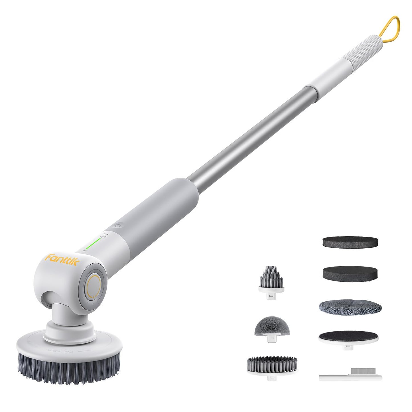 Fanttik Flip G9 Pro Electric Scrubber, VoltiPulse Motor, Dual-Speed Cleaner with 6 Brush Heads, Adjustable Angle & Extendable Handle, IPX7 Waterproof