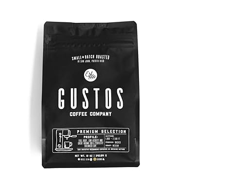 Gustos PREMIUM Coffee - SPECIALTY GRADE COFFEE from the best growers in Puerto Rico by Gustos Cafe - 12 Oz Bag - GROUND COFFEE (Count of 2)