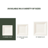 FPN Compostable Square Plates 6 Inch 125 Pack Heavy Duty Disposable Plates | Sugarcane Biodegradable Eco Friendly Dinnerware for Hot & Cold Food
