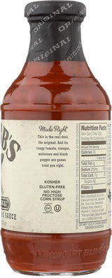 Stubbs Original BBQ Sauce 6x 18Oz