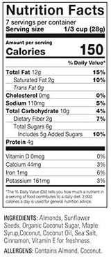 Caveman Foods Grain Free Granola Crunch Variety Pack, Almond Butter & Cinnamon Crunch, 2 Count