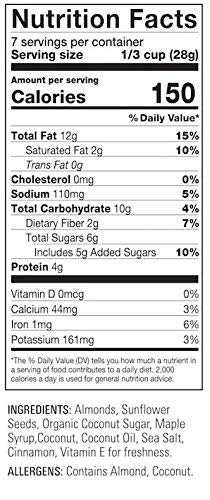 Caveman Foods Grain Free Granola Crunch Variety Pack, Almond Butter & Cinnamon Crunch, 2 Count