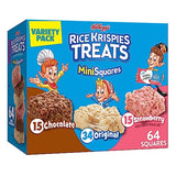 Rice Krispies Treats Mini Marshmallow Snack Bars, Kids Snacks, Variety Pack, 24.8oz Box (64 Bars)