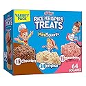 Rice Krispies Treats Mini Marshmallow Snack Bars, Kids Snacks, Variety Pack, 24.8oz Box (64 Bars)