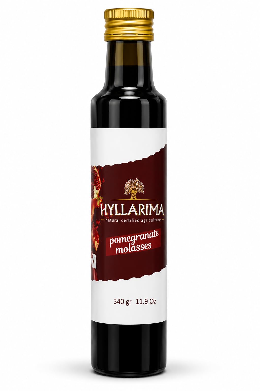 Hyllarima Pomegranate Molasses | 100% Natural & Pure | 11.9 fl oz (340ml) | No Sugar Added | Gluten-Free