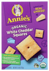 Annie's Organic White Cheddar Squares Baked Snack Crackers 7.5 oz. (Pack of 2)2