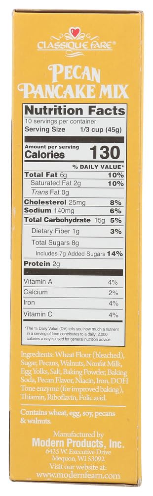Classique Fare Mix Pancake Pecan - 16 OZ (Pack of 2)