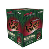 5 Hour Energy Extra Strength Drink Shot, Strawberry/Watermelon, 4Count