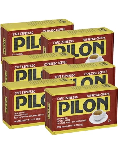 Pilon Ground Espresso Coffee 10oz | 284g (Pack of 06)