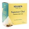 Kolkata Chai - Signature Chai Tea Bag, 15 Count, Premium Organic Assam Black Tea and Spices, Compostable Tea Bags, Vegan, All Natural