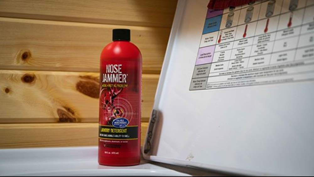 Nose Jammer Hunting Laundry Detergent - Deer Scent Blocker, No UV Brightners, No Toxins, Hunting Scent Eliminator, 16 oz