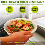 Enviro Safe Home 17 oz Paper Bowls (100 Pack) Disposable Bamboo Bowls - Heavy Duty, Microwavable Oven Safe - Perfect for Salads, Ice Cream, Hot Soups
