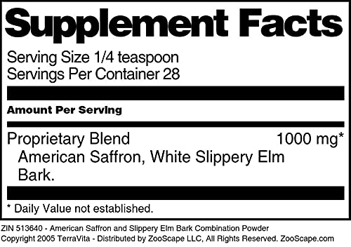 American Saffron and Slippery Elm Bark Combination Powder (1 oz, ZIN: 513640) - 3 Pack