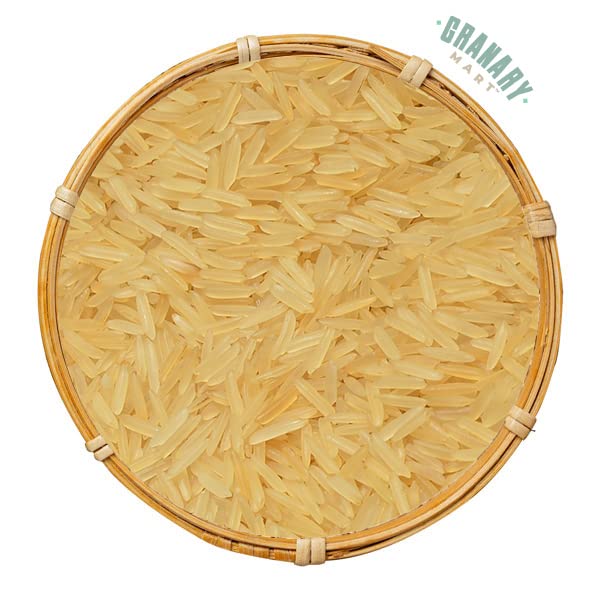 Extra Long Indian Golden Basmati Rice by Granary Mart - Healthy Parboiled Sella Grain - Fragrant and Aromatic Rice - Good for rice bowls - Affordable Bulk Rate - 40 lbs. Bulk Bag