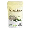 Yarrow Dried Cut Flowers, Yarrow Flowers, 3 oz, Resealable Bag, Yarrow Tea, Milenrama , Achillea Millefolium, Product From Albania, Packaged in the