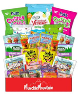 Munchie Mountain Limited Edition 40-Count Easter Care Package and Box of Easter Candy for classrooms, friends, family, grandkids, college students
