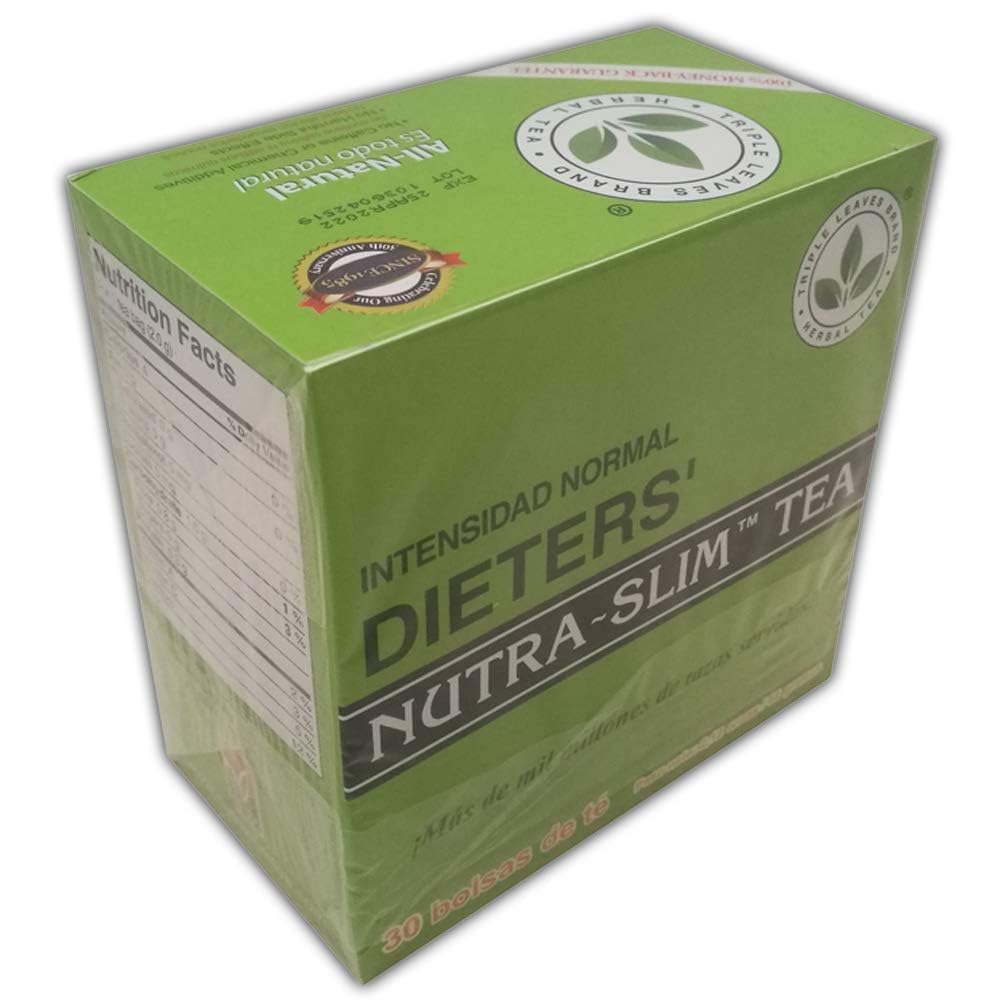 Triple Leaves Brand Nutra-Slim Tea, Regular Strength Dieters' Tea - Dietary Detox, 30 Tea Bags