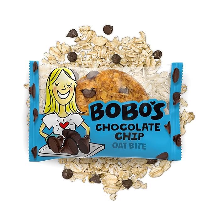Bobo's Oat Bites Chocolate Chip Variety - Chocolate Chip & Peanut Butter Chocolate Chip, Plant Based, Non-GMO, Gluten Free Breakfast Bars, Healthy
