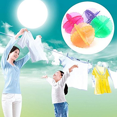4Pcs Reusable Dryer Laundry Balls Anti Clothes Winding Tumble Laundry Washing Soften Fabric Cleaning Balls Washing Machine Hair Ball,Saving Drying