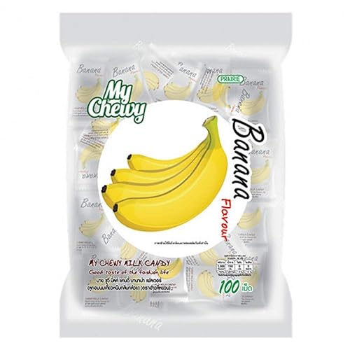 My Chewy Milk Candy, Soft Chewy Candy 100 tablet, Size 360g (BANANA)