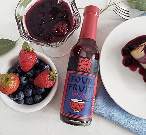 Heaven and Earth - Four Fruit Sauce - Luscious and Zingy Sauce for Dipping, Salad Dressing, Vegetables, Stir Frys, and More (8 fl oz - 236ml)