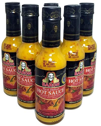 Baron West Indian Mustard Based Hot Sauce - 5.5 oz each (12)