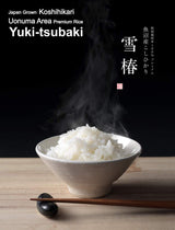 Japanese Extremely Rare , Ultra Premium, Uonuma, Yuki Tsubaki Koshihikari White Rice, ???????????????? 11 Pound / 5Kg (1)