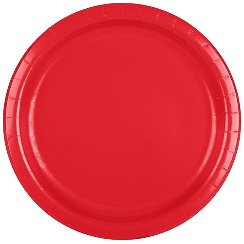 Classic Red, 7" Round Luncheon Plate, 24 ct