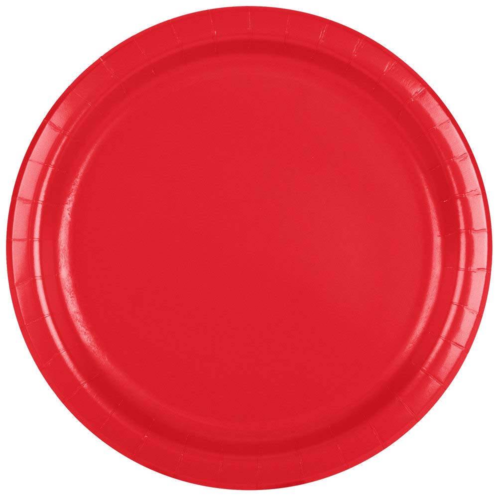 Classic Red, 7" Round Luncheon Plate, 24 ct