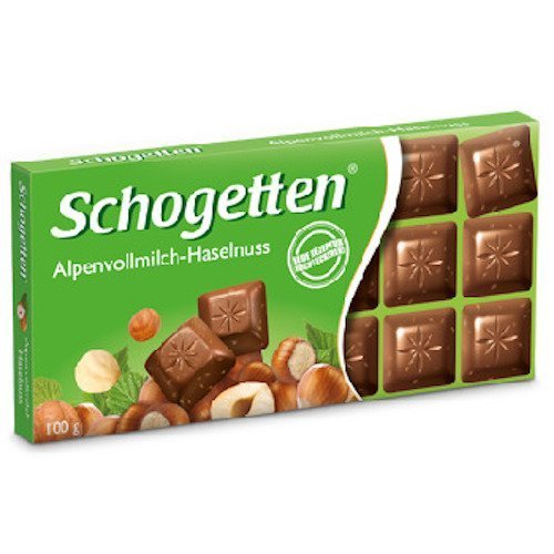 Schogetten Alpine Milk Hazelnut Chocolate Bar 100g (15-pack) by Schogetten