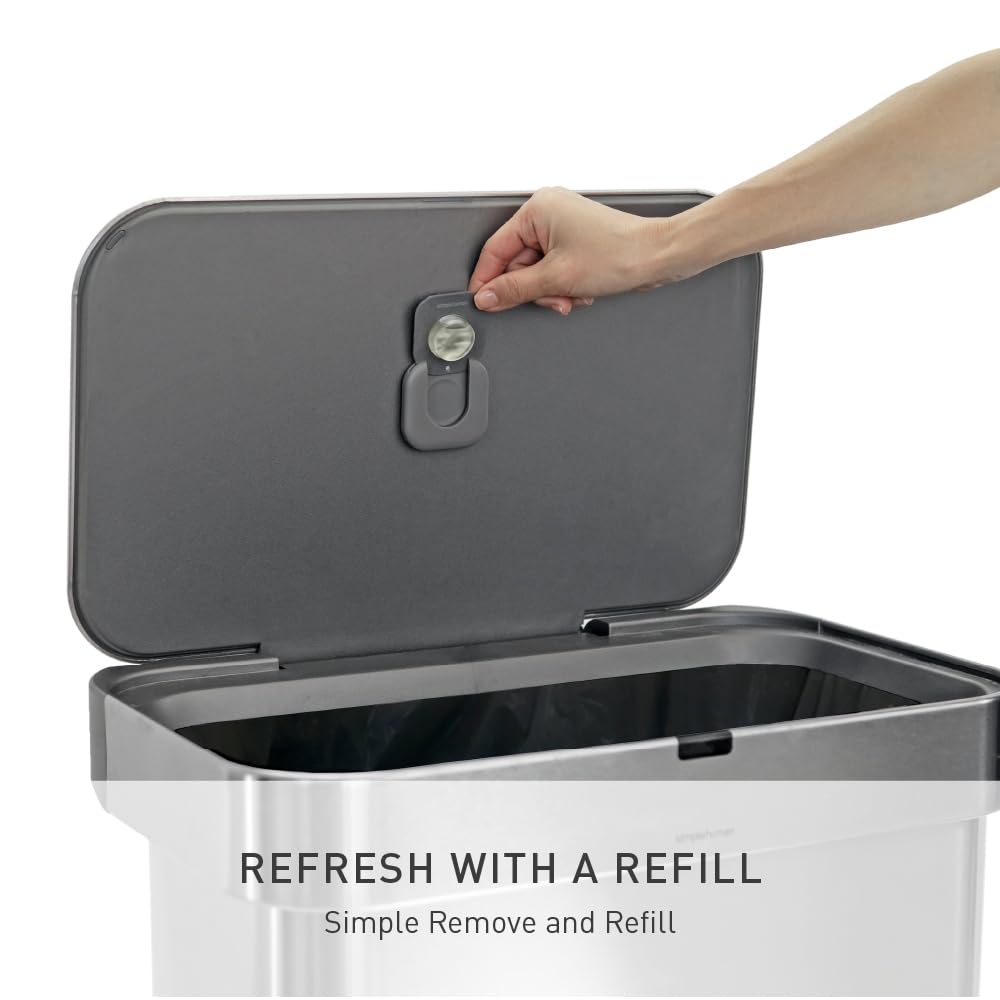 simplehuman Odorsorb® Pod Refill Pack, Trash Can Odor Eliminator with Plant-Based Oils, 45 Days of Odor Control Per Pod, No Harsh Chemicals or Cover