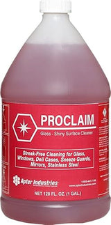 Apter Industries Proclaim Glass and Shiny Surface Cleaner - Streak-Free Cleaner for Glass and Shiny Surfaces (1 Gallon)