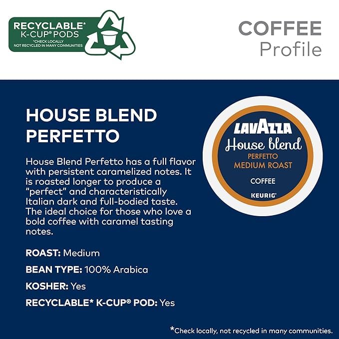 Lavazza Perfetto Keurig 2.0 K-Cup Pack, 64 Count