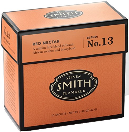 Smith Teamaker | Red Nectar No. 13 - Rooibos & Honeybush | Caffeine-Free Rooibos Blend (15 Sachets - 1.48oz each)