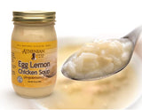 Athenian Foods Egg Lemon Chickn Soup with Rice | Avgolemono | All Natural 16oz Jar Greek Soup