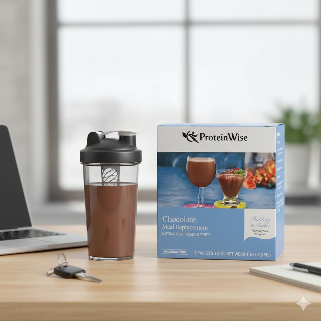 ProteinWise - Chocolate Meal Replacement Shake or Pudding - 7/Box