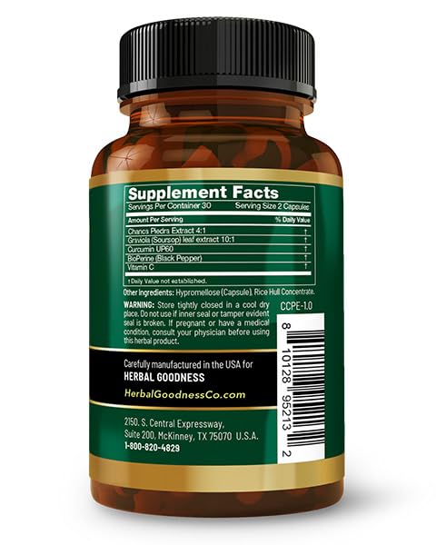 Chanca Piedra Stone Breaker - The Original Formula with Soursop Extract, Curcumin & Bioperine to Detox Urinary Tract, Kidney, Gallbladder Cleanse